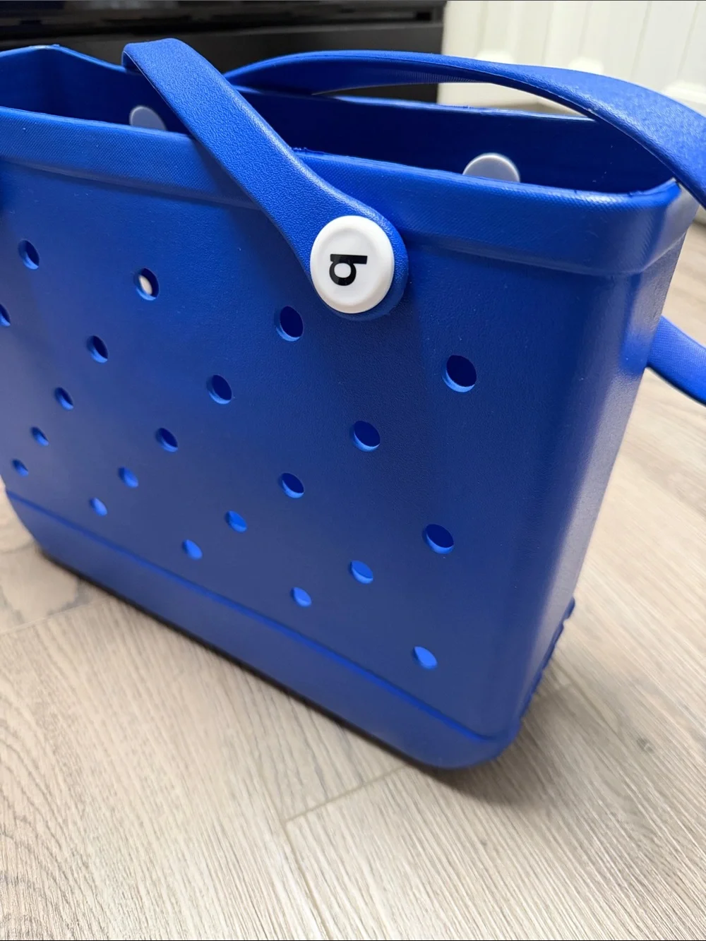 Small BOGG BAG Royal Blue Perforated Tote with Dual Handles